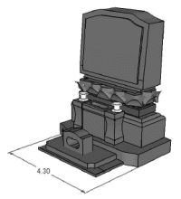 墓石洋型　３Ｄ　キャドソフト